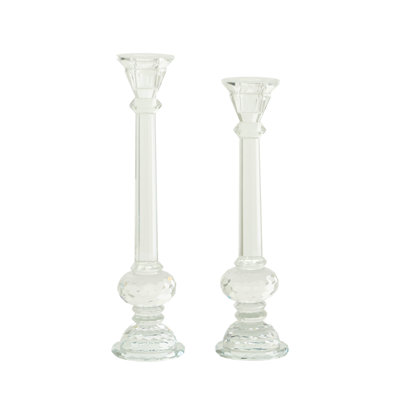 14.35'' H Glass Tabletop Tealight Holder