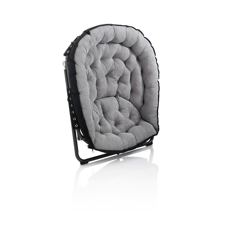 Aureana Velvet Slipper Chair, Light Grey