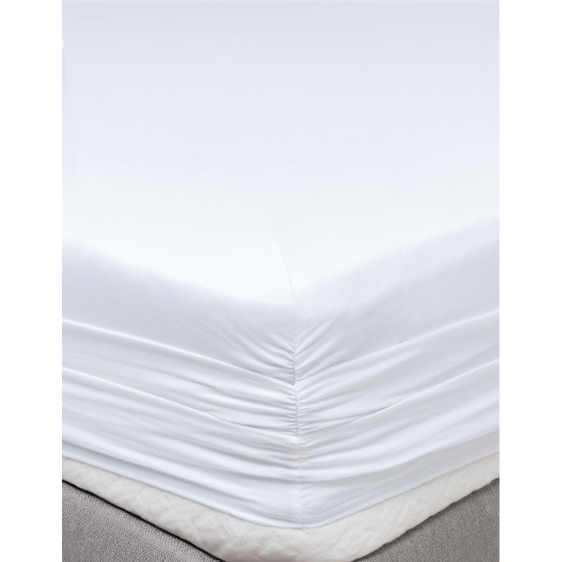 100% Cotton Fitted Sheet, King Fitted Sheet, White