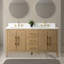 Ensemble de meuble-lavabo double 60 po avec plateau en marbre Chambery-94811323-94811328