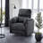 Power Glider Recliner W/ Swivel Dark Gray Finish Contemporary Style Curved Arms Pillow Fill Swivel Chair Primary Living Room-739899493
