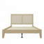 Lit plateforme en bois massif avec rotin-1878710339