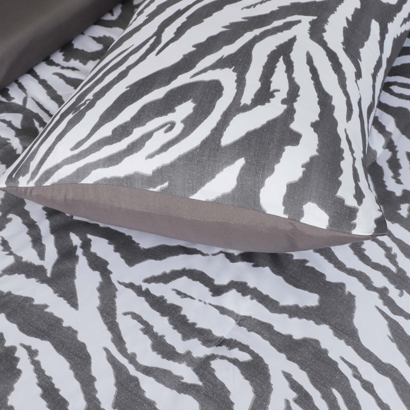 Ensemble d'édredon réversible en microfibre 5 pièces, Très grand