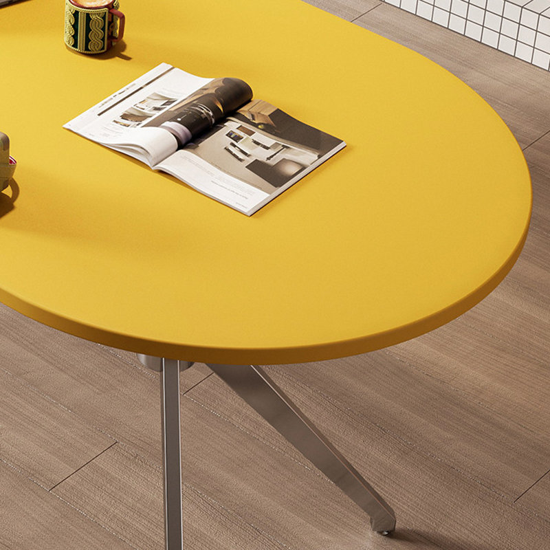 Bureau pratique moderne en forme ovale, H 29,52 po x l 62,99 po x P 27,55 po