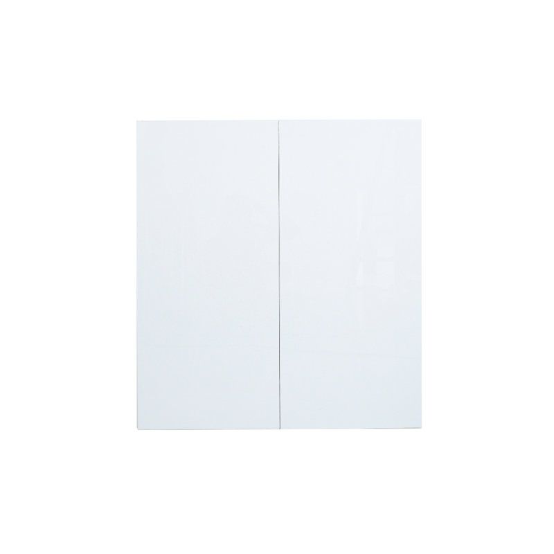 Armoire de cuisine murale à assemblage rapide à fermeture rapide, 2 portes, Blanc lustré