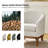 Berklie Modern Boucle Barrel Chair with Solid Wood Legs-421267083