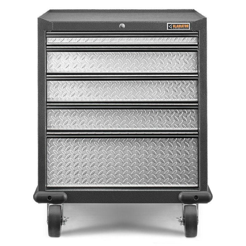 Premier Pre-Assembled Geardrawer, Hammered Granite/Silver Tread