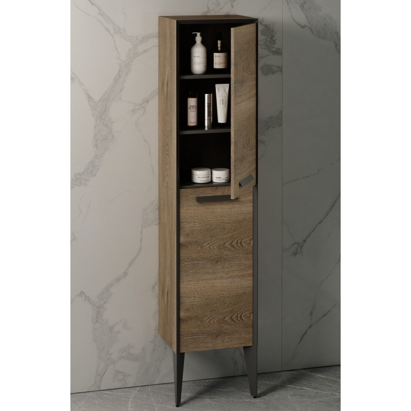Armoire à linge Yezr, Brun clair