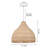 Aundray 1 - Light Natural Dome Pendant-501637420