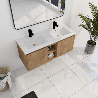 Meuble-lavabo double avec plateau Asid 47,6