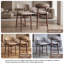 Tabouret de comptoir rembourrÃ© Vannie avec structure en bois massif-1697818770