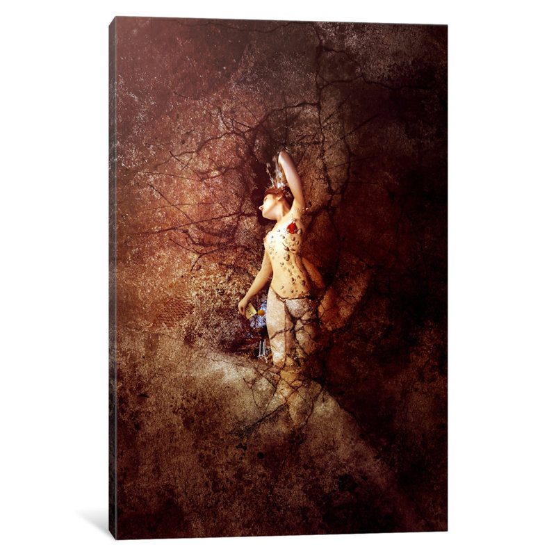 «Exit Mould», impression sur toile, H 26 po x l 18 po x P 1,5 po, Pas de tapis, Toile tendue