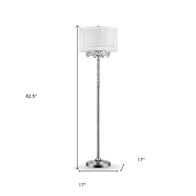 Lampe sur pied 63 po Deriah, Blanc