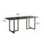 Table de salle à manger en acier au carbone avec surface en pierre Lauren-2032182622