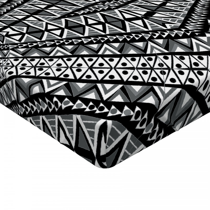 Microfiber Geometric Fitted Sheet, Twin XL Fitted Sheet