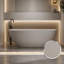 Baignoire de trempage autoportante de 57 po x 30,7 po avec trop-plein et bonde escamotable-129390798