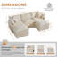 Canapé modulaire avec rangement en U en chenille 102 po George-1754391266