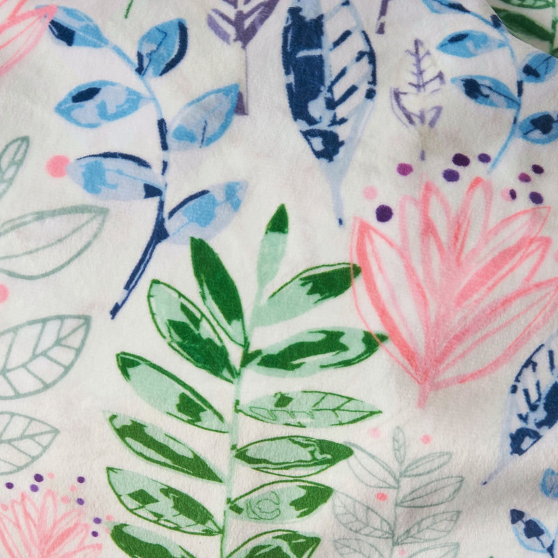 3 Foot Rounded Bean Bag, Leaf Print
