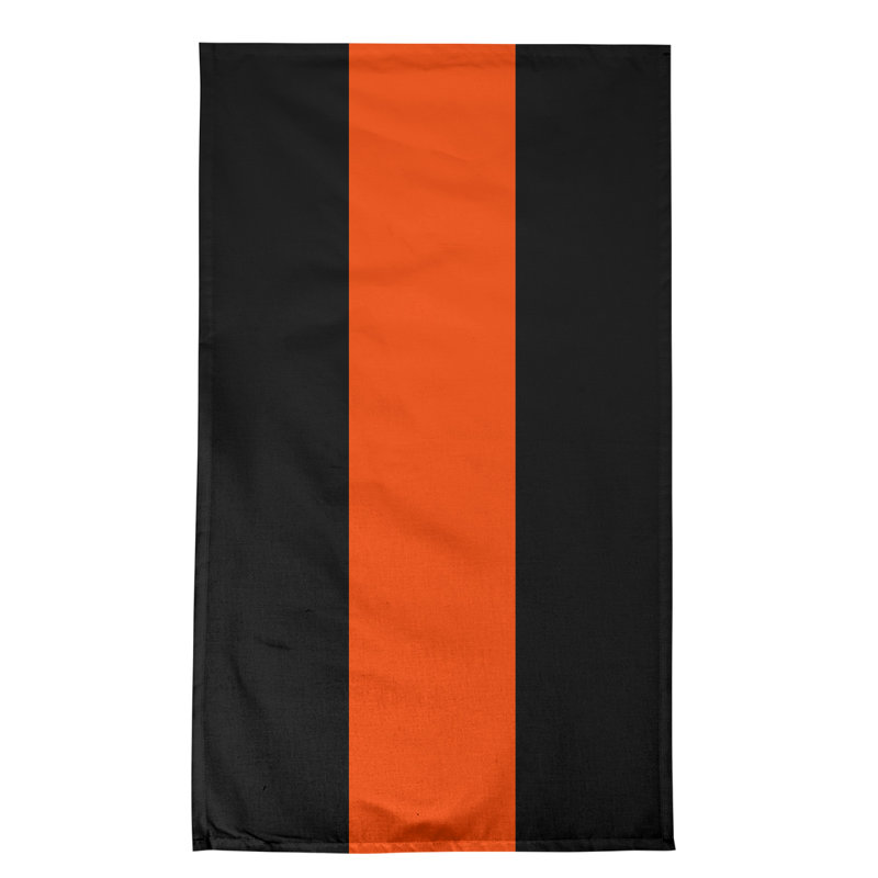 Serviette de thé hockey Anaheim, Noir / Orange / Noir, Sergé de coton