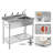 Freestanding Stainless Steel Utility Sink with Storage Shelf, 360° Rotating Faucet, Hot & Cold Water Ready, Rust-Resistant Laundry and Kitchen Sink