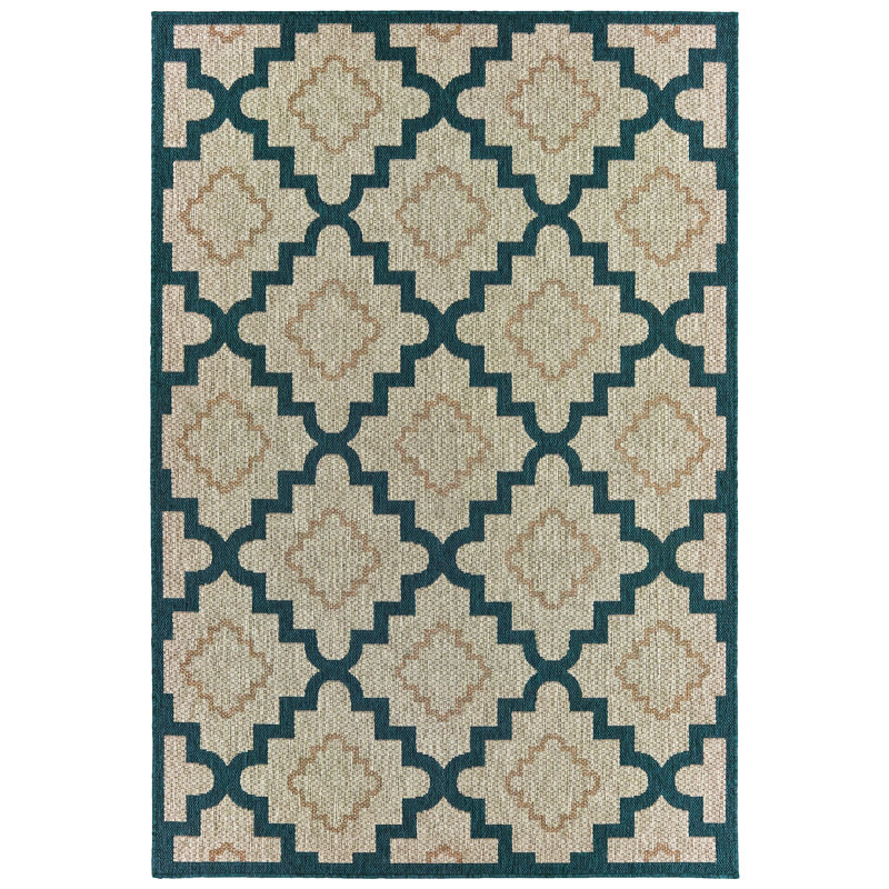Izola Geometric Indoor / Outdoor Rug, Rectangle 6'7" x 9'2"