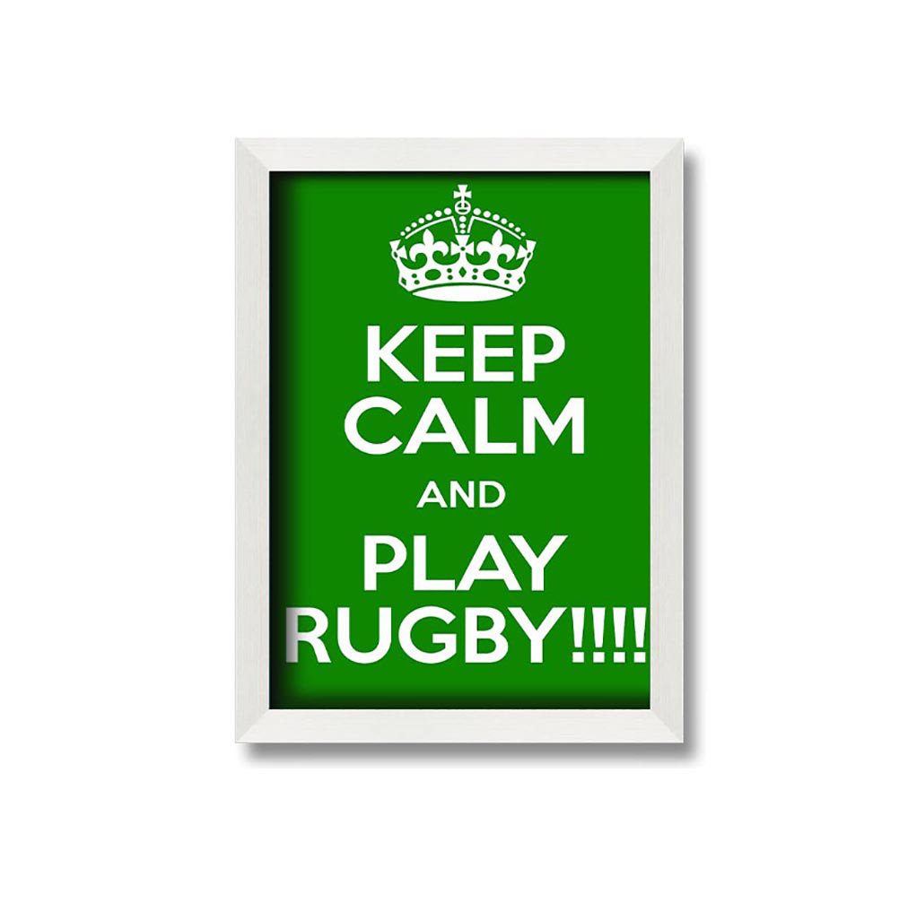 Lockney Keep Calm Rugby Gerahmter Druck Wandkunst