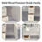 30'' Bathroom Vanity Sink Base with Drawers Cabinet in White Shaker