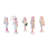 5" Pink & White Nutcrackers, Set of 5