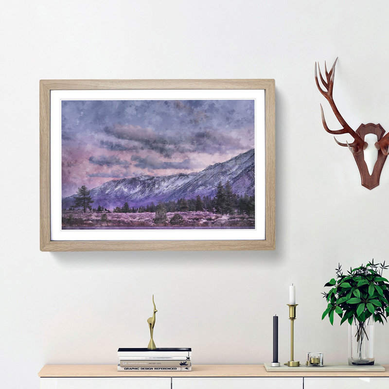 Mammoth Creek in California - Picture Frame Graphic Art Print, 33cm H x 45cm W x 2cm D, Oak Framed