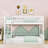 Full XL Over Queen Wood Bunk Bed With Guardrails, Detachable Design-1254625797