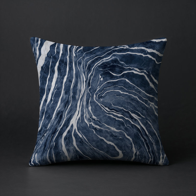 Coussin décoratif intérieur et extérieur Modern, Gris abstrait 213, Carré 18 po