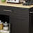 Rolling Kitchen Storage Cart Black, Kitchen Island With Wheels, Drawer, Movable Shelf, Side Towel Handle-1908394167