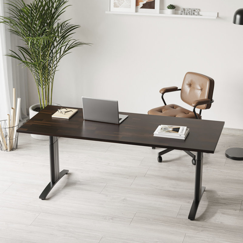 Plateau de table teint espresso Hevea de 55 po de long x 28 po de large x 1 po d'épaisseur, H 1 po x l 55 po x P 28 po