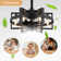 Yursa 18" Industrial Black Caged Ceiling Fan with Light, 3-Speed Reversible Fandelier Ceiling Fan with Remote Control