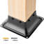 Suzonne Powder-Coated Steel Post Base