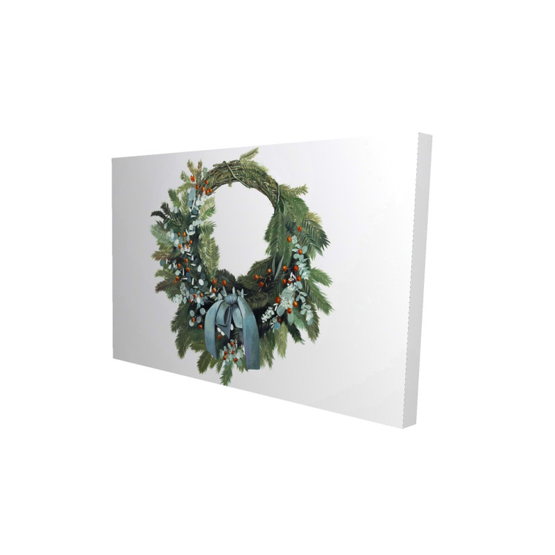 Christmas Wreath - Rustic Kitchen Canvas for Home Decor