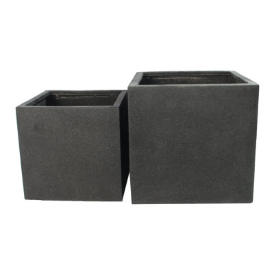 Poly Fiber Stone Planter Box Set