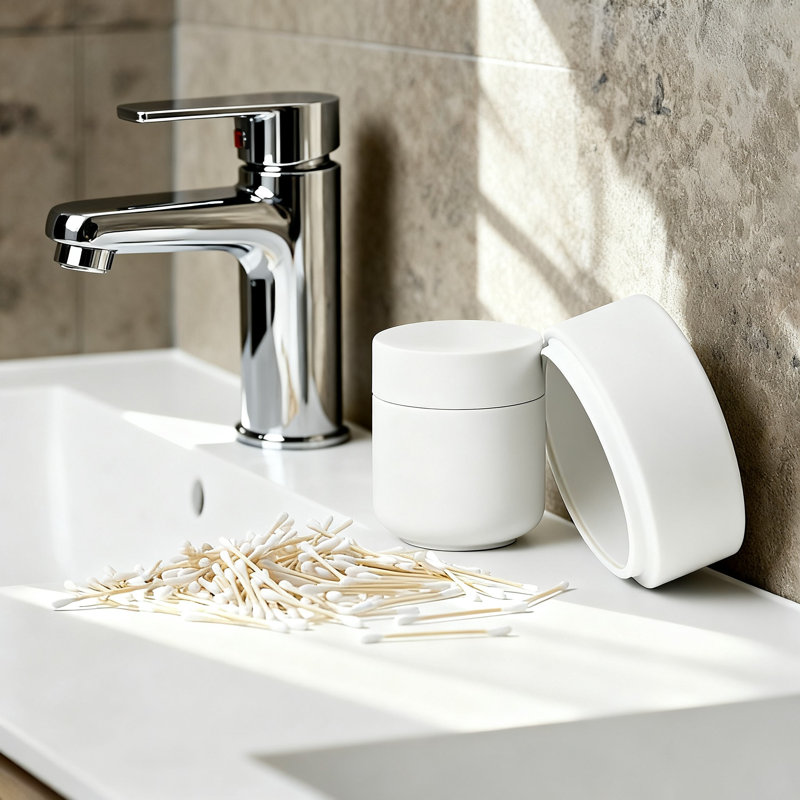 Cosmétique de salle de bain, rangement fonctionnel (blanc), Blanc
