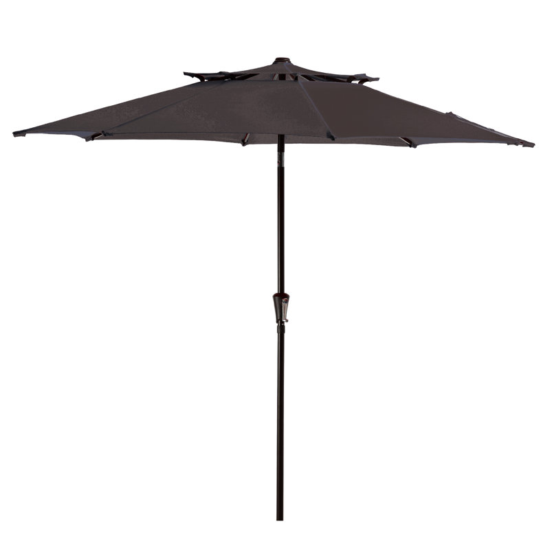 Parasol de marché à 2 niveaux 132 po Beka, L 132 po x P 132 po, gris