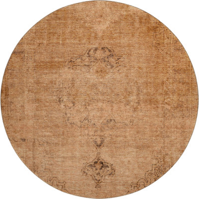 Premium Machine Washable Kiyondrea Copper Rug