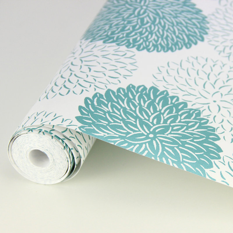Floral Roll, Turquoise