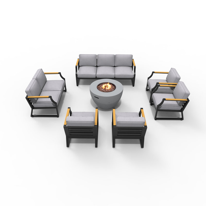 9 - Person Patio Conversation Set with Cushions