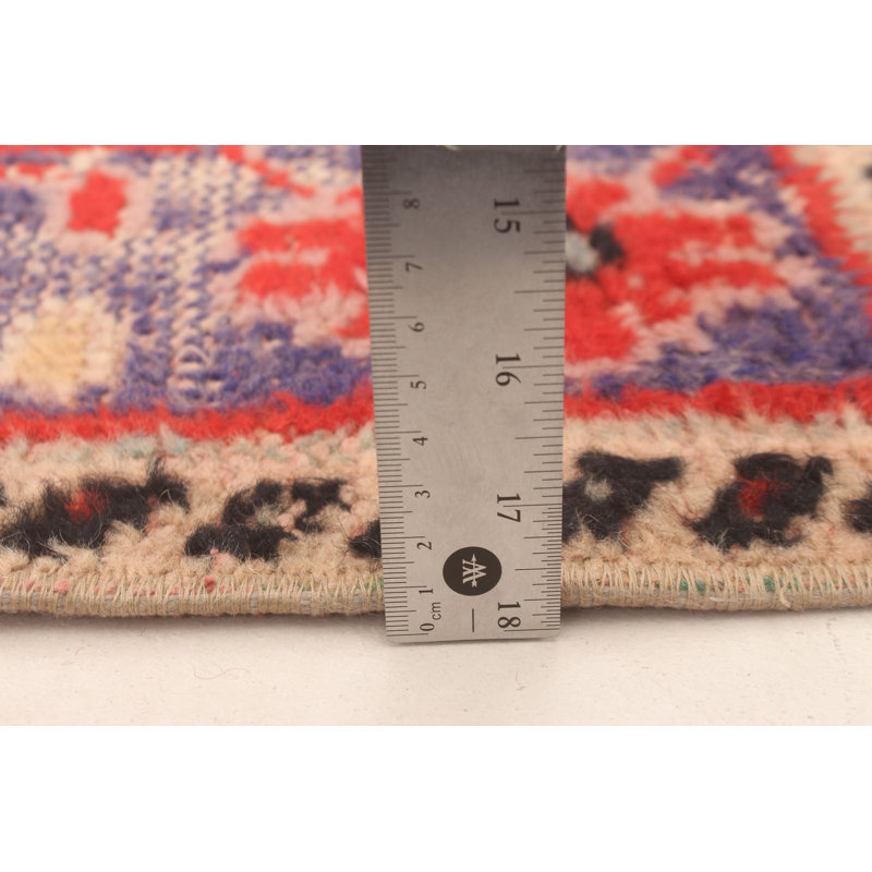 Moskvin One-of-a-Kind 7'2" X 11'10" 1990s Wool Area Rug in Red
