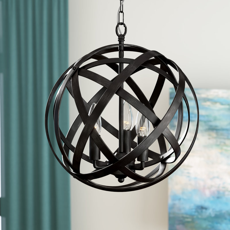 Abbi-Louise 3 - Light Black/Brown Single Pendant