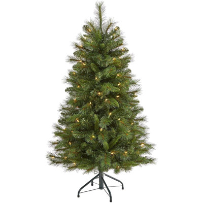 West Virginia Mountain Pine Artificial Christmas Tree with Clear Lights and Bendable Branches