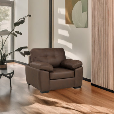 Chaise en tissu Baynes, chocolat