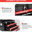 20" Portable 3 Drawer Metal Tool Chest, Black&Red, Bearing Slide, Latch, Practical Storage Option Steel Box, Portable, Robust Solution