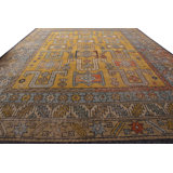 Distressed Homage Hand Knotted Wool Geometric Area Rug