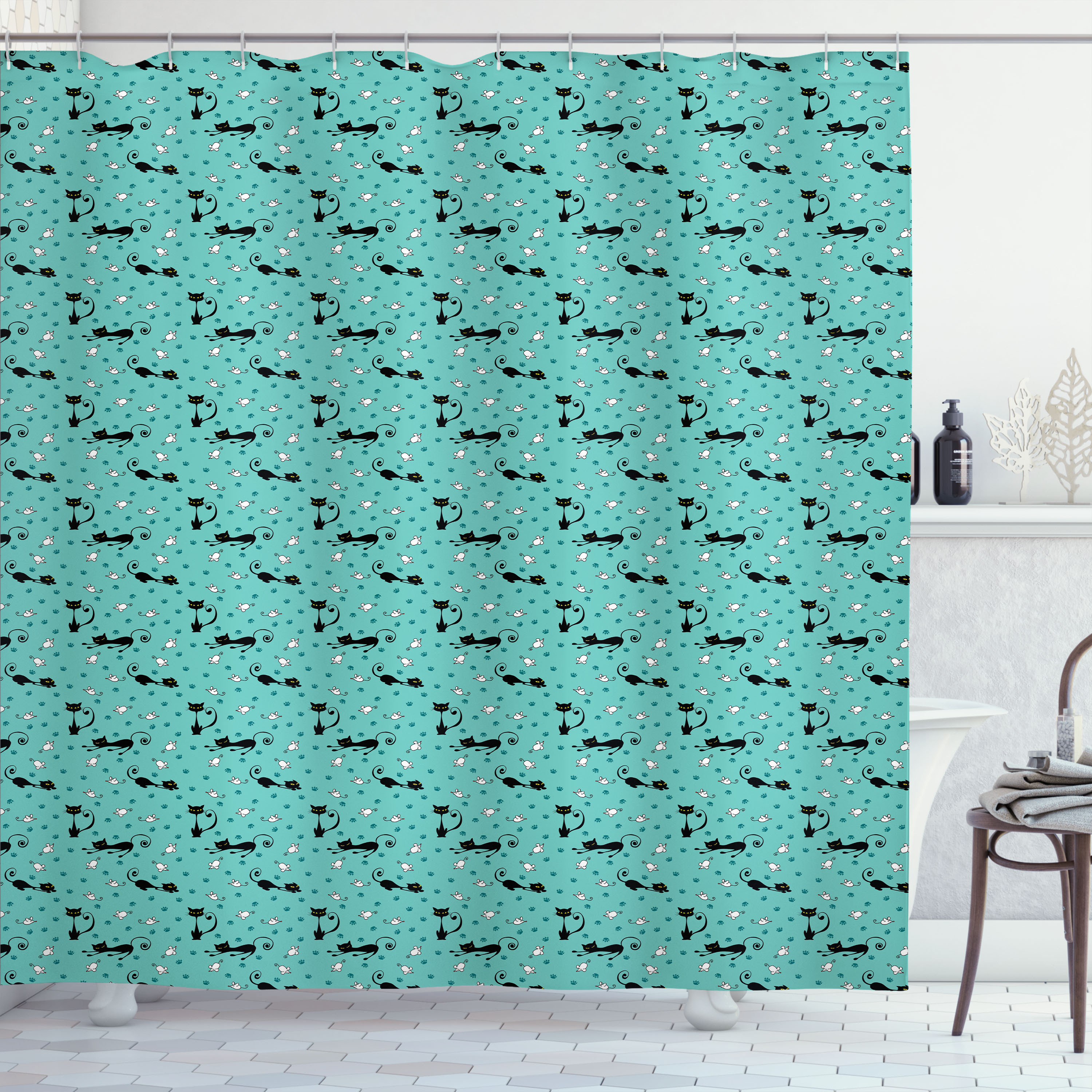 Paw Motion Shower Curtain NCU0DV1851