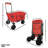 Zenithen Steel Large Folding Sports Camping Utility Yard Cart Portable Wagon With X-Large All Terrain Wheels, Red